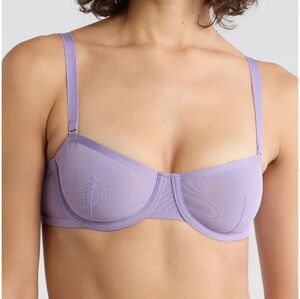 CUUP The Balconette Mesh Bra Violet Purple Underwire Size 38E